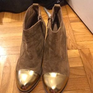 Gold toe booties